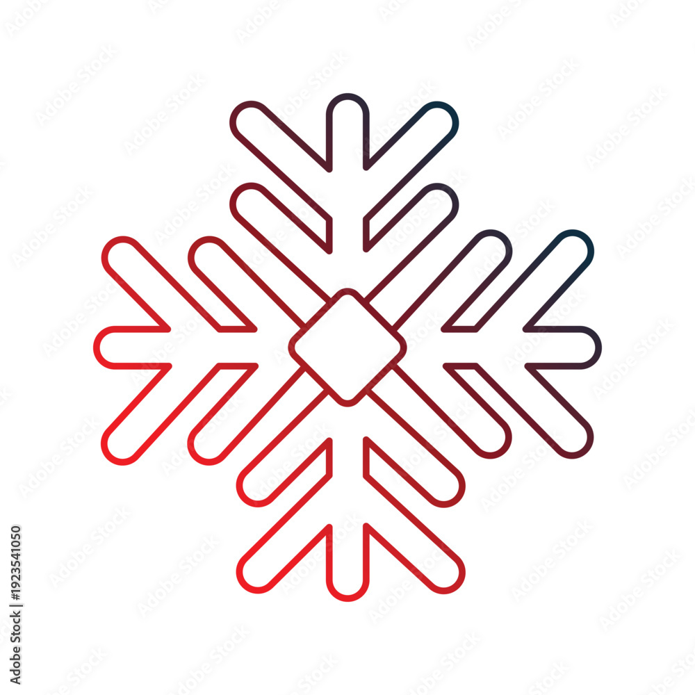 Obraz premium Snowflake icon with white background vector stock illustration