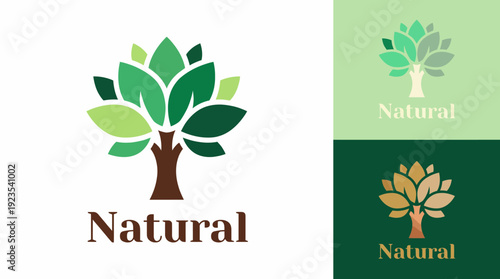 Featuring a stylized tree, this logo symbolizes nature and sustainability, ideal for brands focused on organic products and environmental restoration efforts.