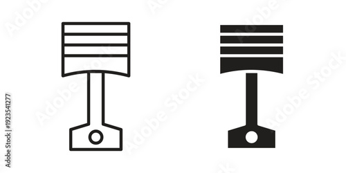 Piston icon illustration isolated on White background, Vector icon Eps10.