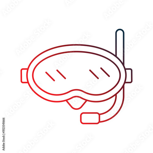 Scuba Diving icon with white background vector stock illustration