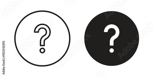 Question icon illustration isolated on White background, Vector icon Eps10.