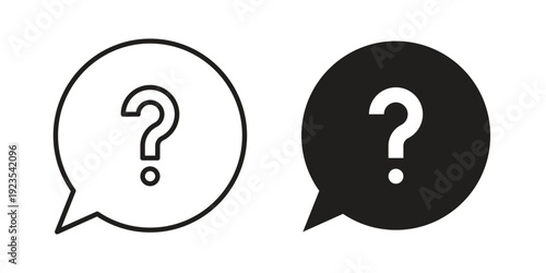 Question icon illustration isolated on White background, Vector icon Eps10.