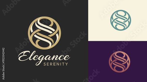 This logo represents elegance and tranquility with a harmonious swirl of colors. Ideal for businesses focused on luxury, beauty, and wellness, reflecting serenity.