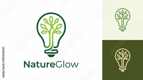 This image features a lightbulb design that incorporates a flourishing tree, symbolizing innovation and sustainability in eco-friendly practices and ideas.