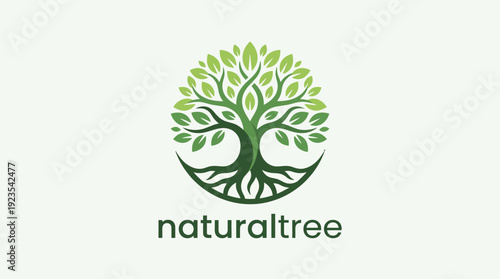 This logo, featuring a detailed tree design, symbolizes growth and health, ideal for brands focused on eco-friendly products or wellness services inspired by nature.