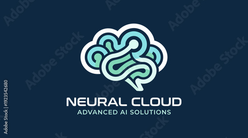This logo features a unique brain design made of flowing lines, representing advanced AI solutions and innovative technology offered by Neural Cloud.