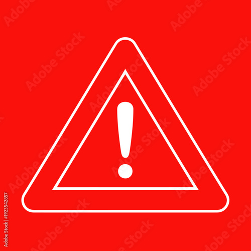 A bold red warning triangle with exclamation mark. Simple, high-contrast design. Ideal for alerts, caution, and safety visuals. Clean, modern, and easily recognizable.