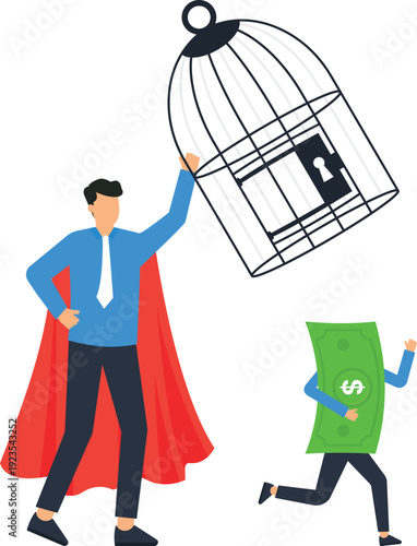 Businessman thinking career path decision making uncertain future strategic planning illuminated path corporate challenge business direction finding solution question mark bright arrow flat design