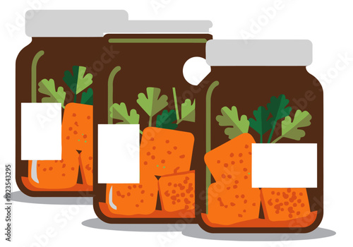 Three jars of fermented salmon showcase a Fermented Food Microbiome Diet. The image is clean, modern, and visually appealing, perfect for health and wellness content.
