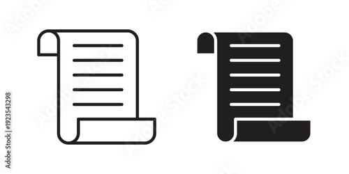 Scroll icon illustration isolated on White background, Vector icon Eps10.