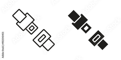 Seat Belt icon illustration isolated on White background, Vector icon Eps10.