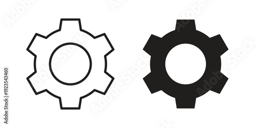 Settings button icon illustration isolated on White background, Vector icon Eps10.