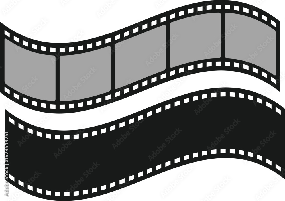 Fototapeta premium Filmstrip negative on transparent background.Vector