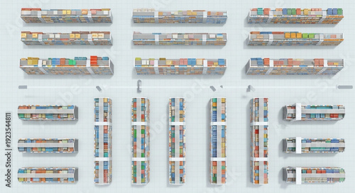 Artistic display of colorful rolled paper tubes arranged on a white surface.