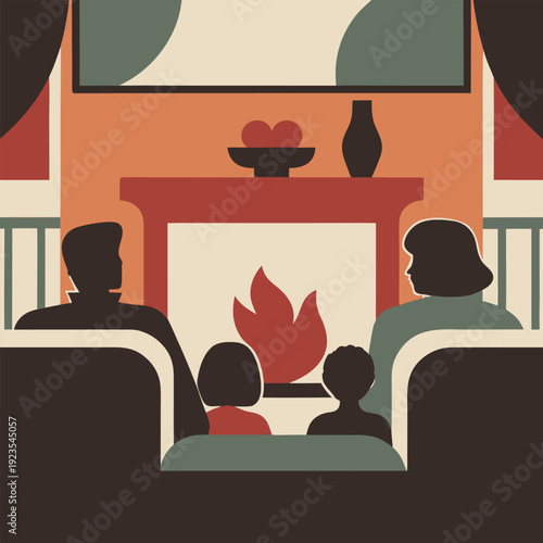 Warm Everyday Family Life at Home and Outdoors