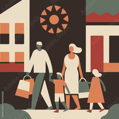 Warm Everyday Family Life at Home and Outdoors