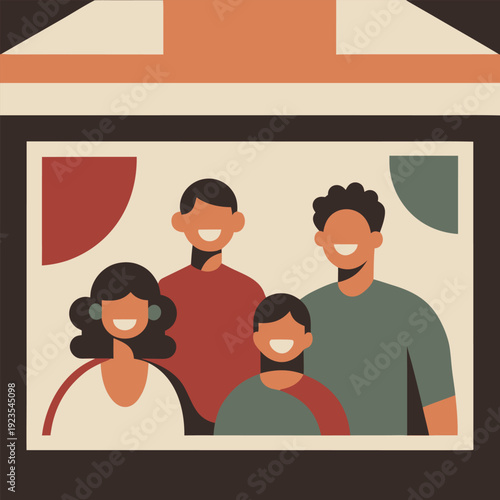 Warm Everyday Family Life at Home and Outdoors