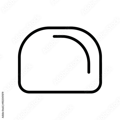 Clean and modern minimalist black frame outline icon, isolated on a pure white background, ideal for logos, apps, and digital design projects.