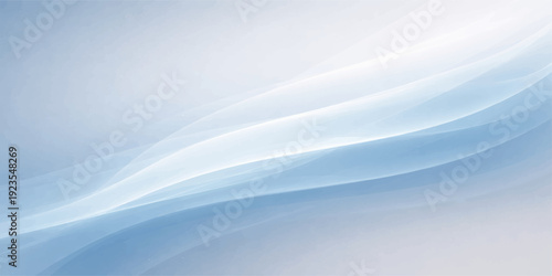 Abstract blue wave background featuring white winter frost and crystal ice textures under a cold cloudscape for a nature-inspired seasonal wallpaper