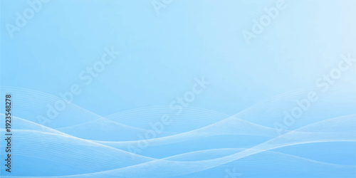 Smooth blue abstract background featuring flowing waves and light curves in a motion design pattern for a modern vector illustration backdrop