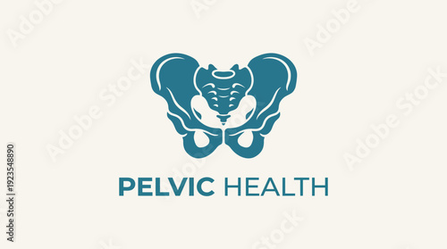 An intricate logo depicting the pelvic area, designed to convey strength and health, suitable for brands focused on women's health and wellness themes.