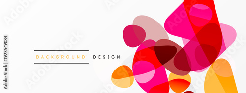 Abstract colorful shapes overlap white space. Modern design elements create dynamic visual texture. Minimal text indicates background purpose.