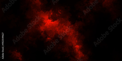 Abstract grunge red and black powder explosion cloud on black background. dark red smoke Like cloud wave effect on black. dark fire flame grunge texture background. toned fiery red sky.