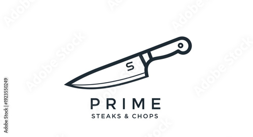 Chef Knife Illustration for Prime Steaks.