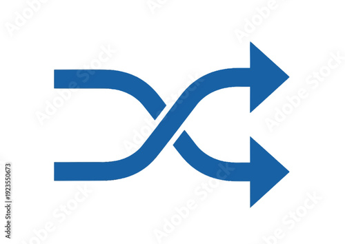 Interconnected arrows forming a loop symbolizing exchange and dual direction flow
