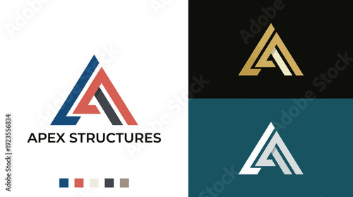 A logo representing a modern architectural firm through geometric shapes and sleek design, embodying innovation and professionalism in the construction industry.
