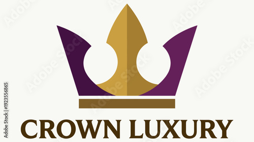 This logo depicts a stylized crown, representing luxury and elegance, perfect for a high-end brand that emphasizes quality, opulence, and prestige in its identity.