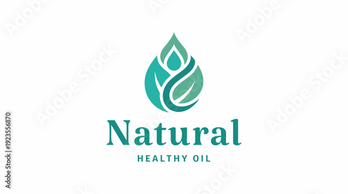 A sleek leaf logo design representing natural health and wellness, utilizing soothing green colors to evoke feelings of freshness and vitality.
