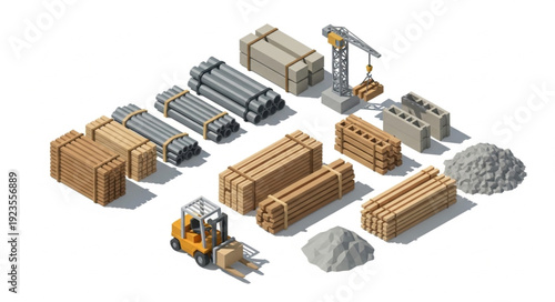 Construction Materials and Equipment Set.