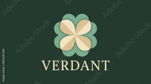 A sophisticated logo design portraying greenery represents growth and eco-friendliness. Suitable for businesses focusing on sustainability and environmental responsibility.