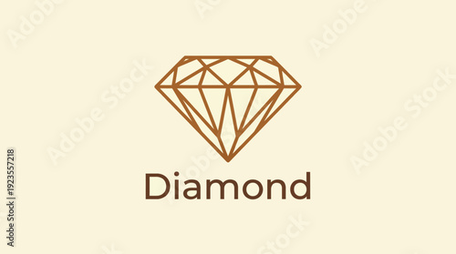 This sophisticated logo depicts a diamond shape with intricate geometric details, symbolizing luxury, value, elegance, and refinement in various upscale markets and industries.