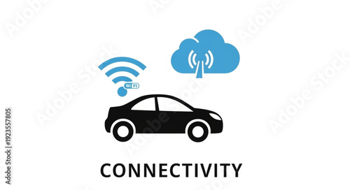 Connected Car with Cloud and WiFi.