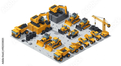 Construction Equipment Heavy Machinery Vehicles.