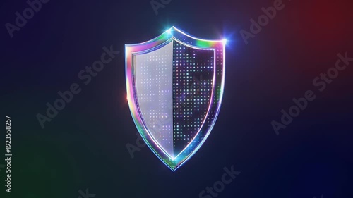Wallpaper Mural Shield Digital Protection Symbol Glowing Futuristic Cyber Security Concept Torontodigital.ca