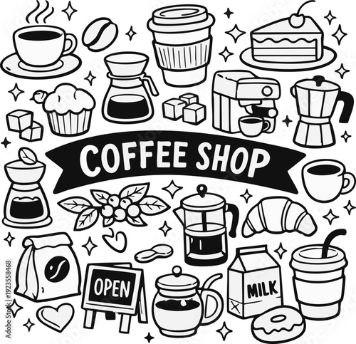 Coffee Shop Icons Collection.