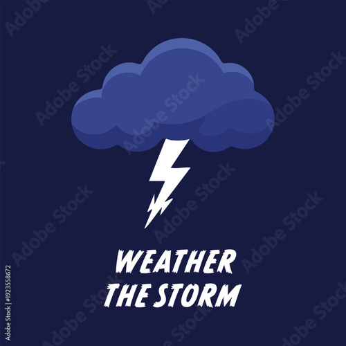 Weather The Storm Lightning Poster Illustration