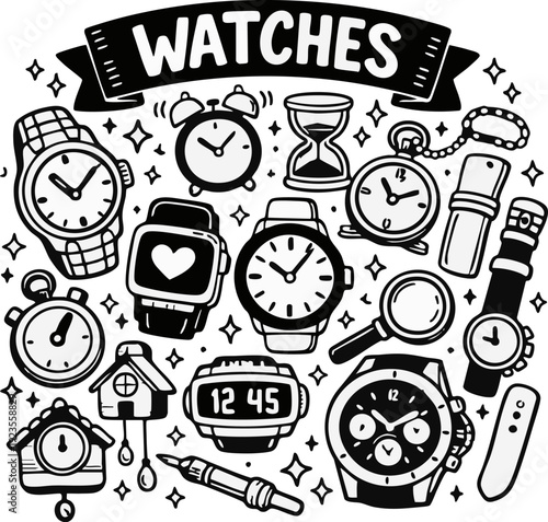 Collection of Timekeeping Devices.