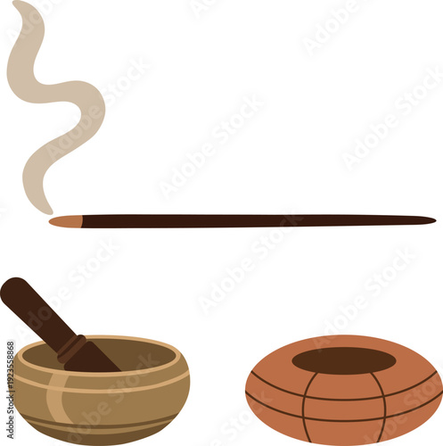 Traditional Incense and Herbal Preparation Set