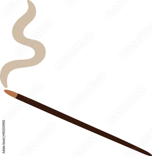 Burning Incense Stick Illustration
