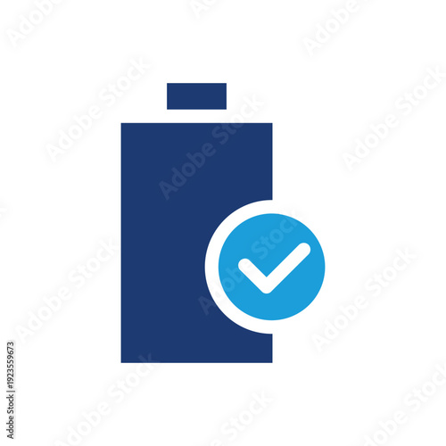 battery with checkmark colored icon vector design good for web or mobile app