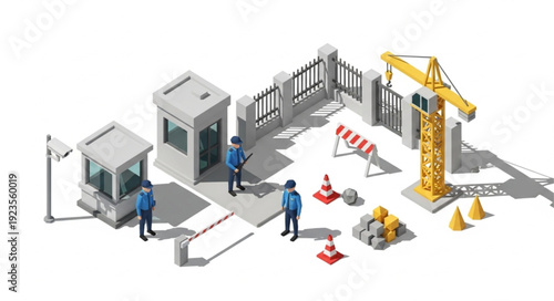 Construction Site Security Checkpoint.