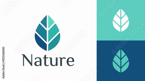 A minimalist logo featuring a stylized leaf, conveying eco-friendly themes and natural inspiration, enticing viewers to connect with nature and sustainability.