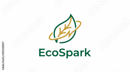 This eco-friendly logo features a stylized leaf intertwined with a circular design, reflecting sustainability, nature, and environmental awareness, perfect for green brands.