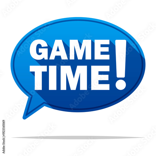 Game time sign vector isolated illustration