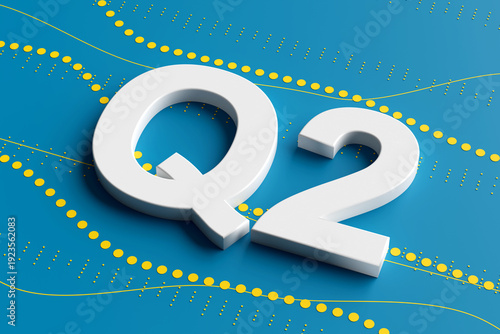 Fotografía Q2 second quarter business report infographic data