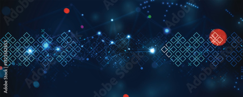 Ukrainian moderm technology background for science and business theme